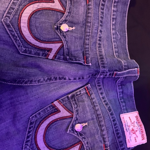 True Religion Size 42 US Blue and Red Jeans - Picture 4 of 4